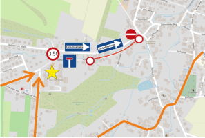 Baustellenkarte M&auml;rz bis Mai 2026, Mit Hintergrundkarte von OpenStreetMap (Lizenz siehe www.openstreetmap.org/copyright)