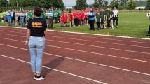 Foto: Impressionen vom 65. überregionalen Sportfest der Förderschulen in Quedlinburg; Leichtathletik; Sprint; Weitsprung; Stoß; Schlagballweitwurf; Staffellauf 8x200m; Siegerehrung einzelner Schüler und Schülerinnen Foto: Impressionen vom 65. überregionalen Sportfest der Förderschulen in Quedlinburg; Leichtathletik; Sprint; Weitsprung; Stoß; Schlagballweitwurf; Staffellauf 8x200m; Siegerehrung einzelner Schüler und Schülerinnen