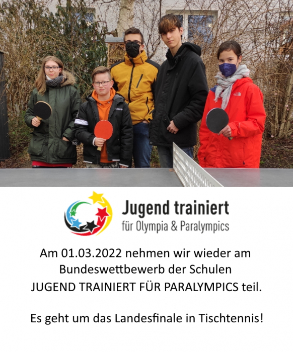 Am 01.03.2022 nehmen wir wieder am Bundeswettbewerb der Schulen Jugend trainiiert für Olympia und Paralympics teil. Es geht am 1. März 2022 um das Landesfinale Sachsen-Anhalt